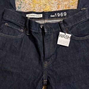 GAP 1969 Premium Men's Straight Jeans in Deep Indigo 28x30 NEW